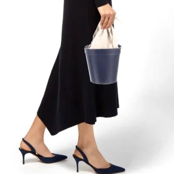 STAUD Britt Leather & Canvas Bucket Bag - Picture 3 of 13